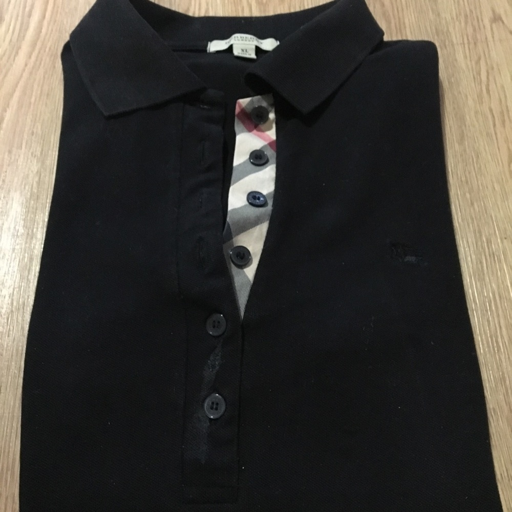 Black Burberry polo shirt